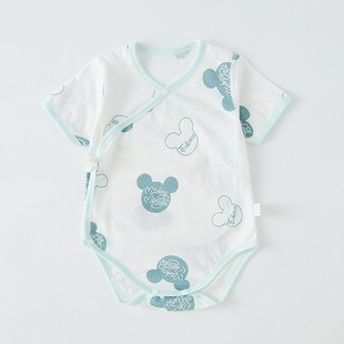 婴儿三角哈衣纯棉连体衣宝宝睡衣 品牌专柜包屁衣夏季 撤柜专区