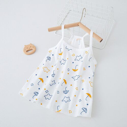 女宝宝吊带裙夏季A类纯棉