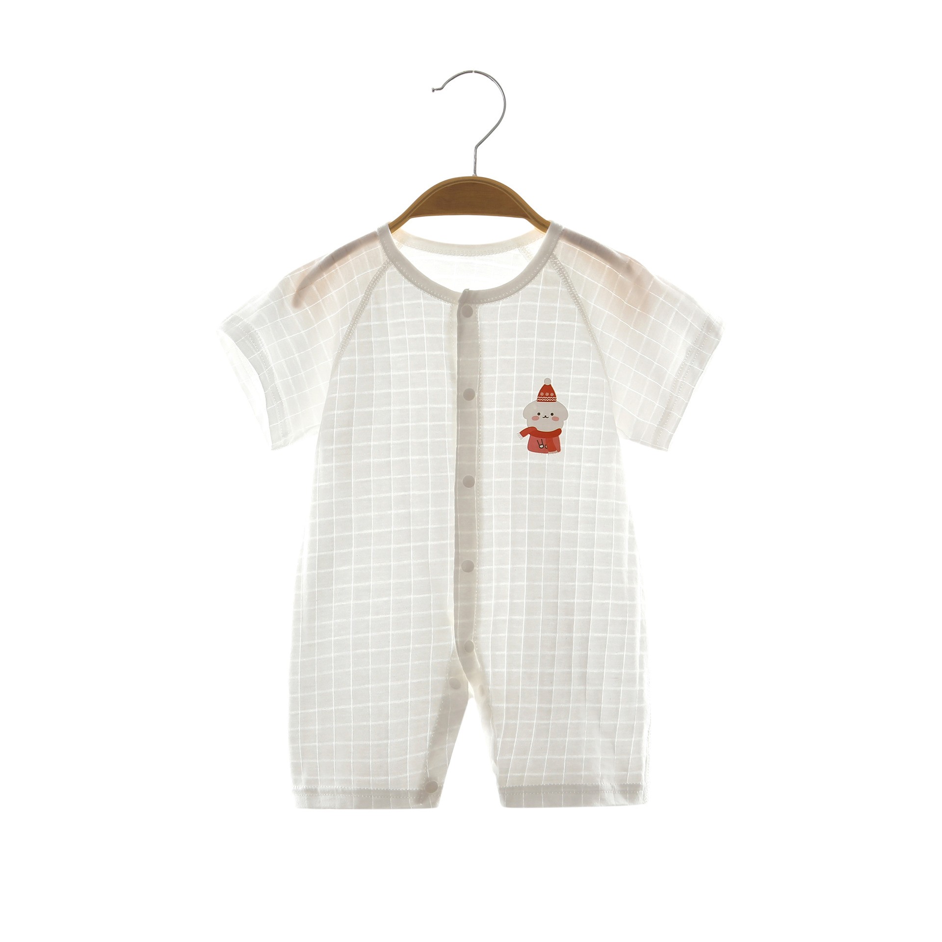 【撤柜专区】品牌专柜婴儿连体衣夏薄款哈衣纯棉爬服短袖爬服睡衣