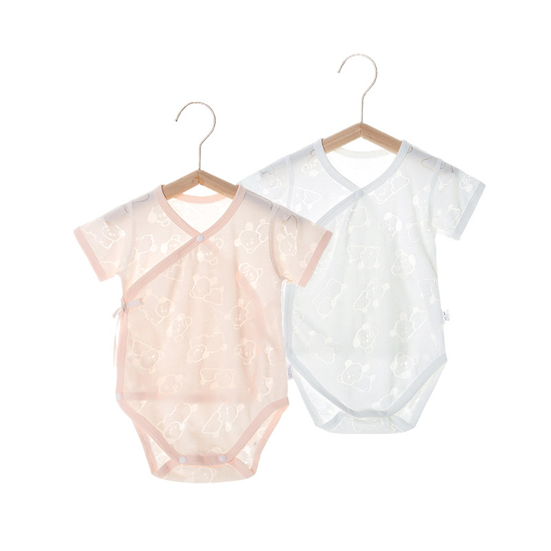 夏季婴儿包屁衣新生儿衣服三角哈衣短袖包臀连体衣薄款爬爬服睡衣