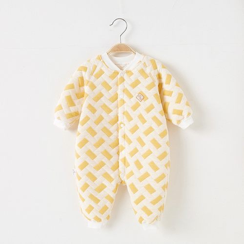 【撤柜专区】品牌专柜婴儿夹棉连体衣秋冬装保暖夹棉哈衣春秋爬服