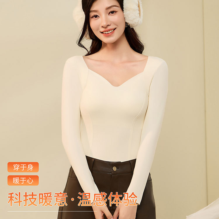 古今提拉美背无痕磨毛保暖