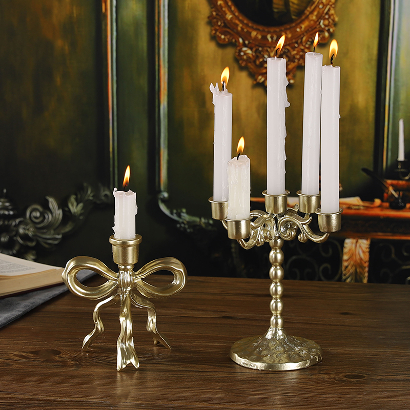 新款轻奢蝴蝶结烛台高级感浪漫