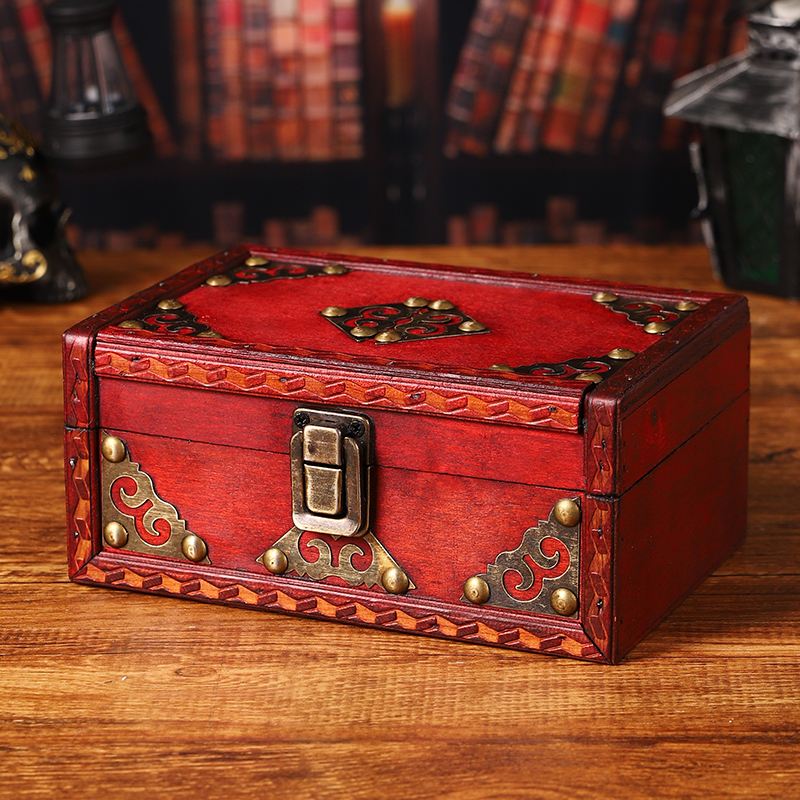 复古木盒做旧收纳盒首饰盒收藏