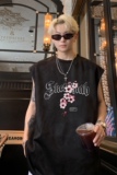 B22特P20控38梅花潮牌网印男夏季宽松运动坎肩美式无袖大码背心，男装背心/马甲，电商A456（原C415）