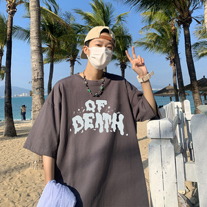 重磅有280克夏季潮牌复古潮流ins宽松短袖t恤上衣A432-T713-P25,男装T恤,电商A456（原C415）