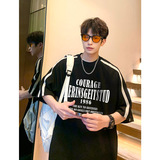 现货重磅280克潮牌ins潮流复古插肩袖t恤男短袖T823-P40控58，男装T恤，电商A456（原C415）
