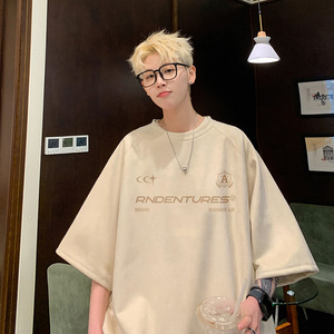 JPT80-P25特控39插肩袖夏季美式复古短袖T恤男士XIN图片