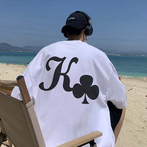 有280克梅花夏季潮牌复古潮流ins宽松短袖t恤A432-T716-P25图片