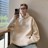 现货400克重磅港风宽松大码板型麂皮绒连帽烧花卫衣JP58-P55特，男装卫衣，电商A456（原C415）