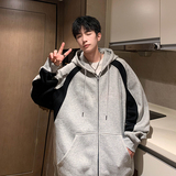 赛车服卫衣男士春秋中性宽松开衫重磅学生浅灰外套A456-WY97-P65，女装短外套，电商A456（原C415）
