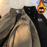 现货冬季直播美式潮牌麂皮绒夹克加棉衣休闲外套A456-MY133-P88，男装夹克，电商A456（原C415）