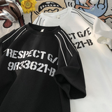 现280克重夏季T恤男宽松潮流三条杠短袖上衣A456-T917-P30特黑，男装T恤，电商A456（原C415）