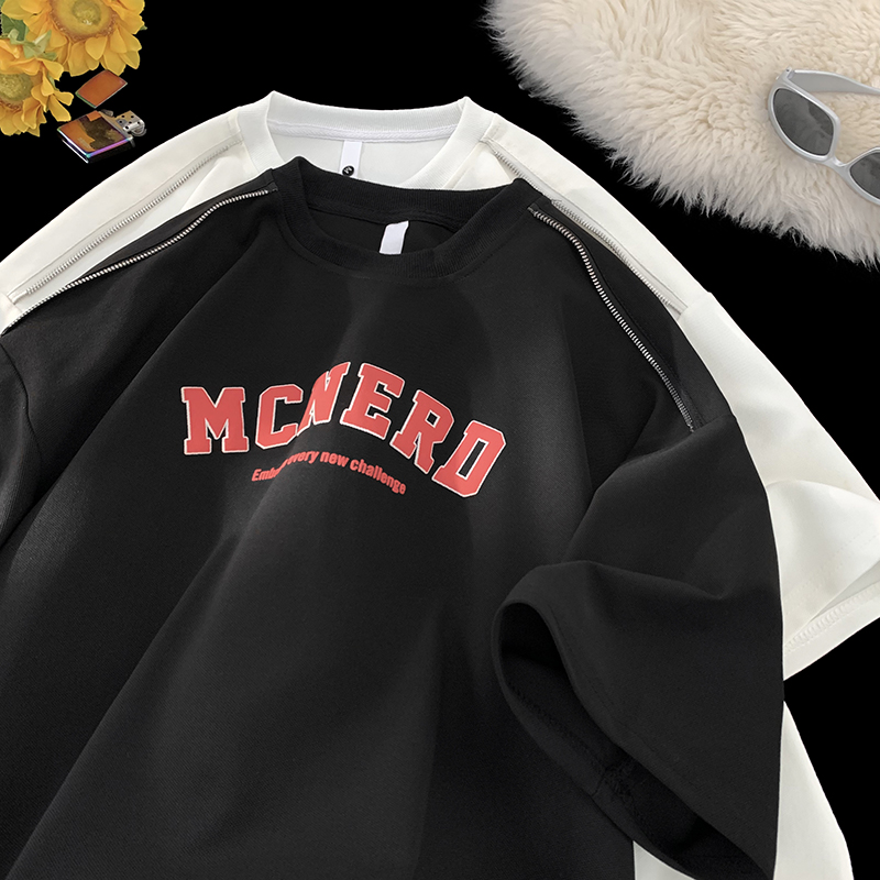 现280克夏季发泡T恤男宽松潮流拉链设计短袖冰丝A456-T910-P35h