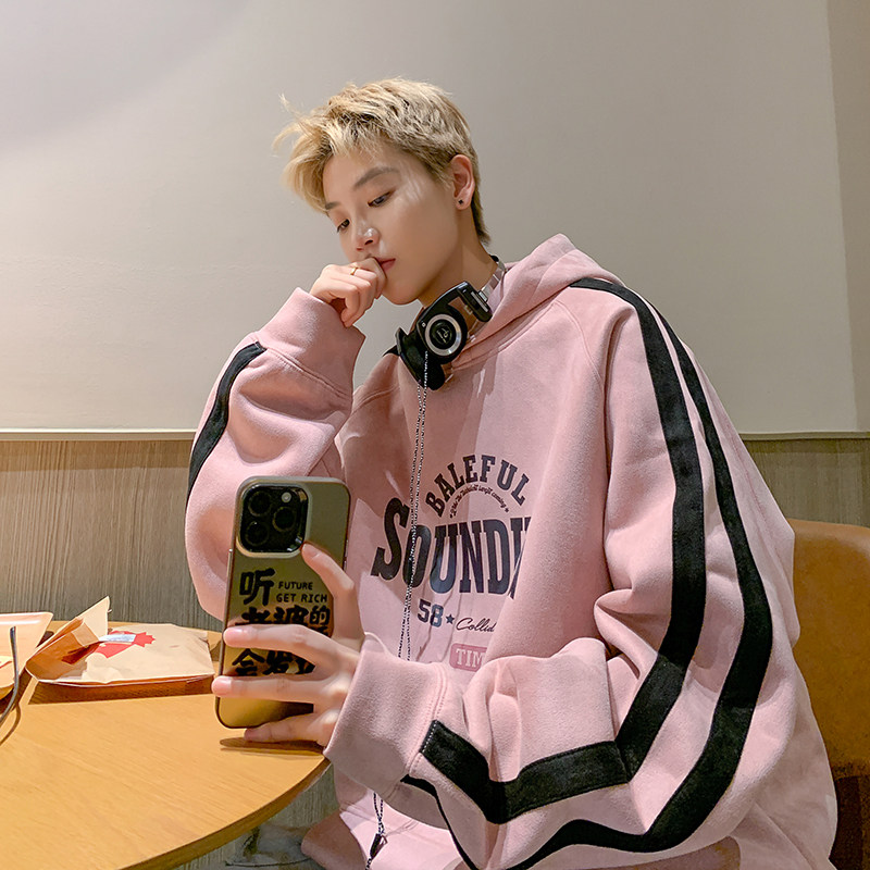 现货420高克重磅秋冬麂皮绒连帽情侣卫衣男外套JP90-P55特，女装短外套，电商A456（原C415）