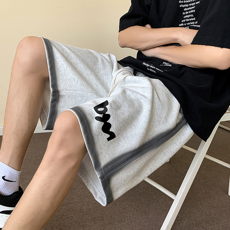 DK928-P35特手绘直喷美式短裤夏季宽松潮牌运动休闲五分裤白,男装牛仔裤,电商A456（原C415）