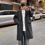 现货潮牌个性三条杠毛呢大衣男加厚中长款呢子风衣外套DY001-P108，男装毛呢大衣，电商A456（原C415）