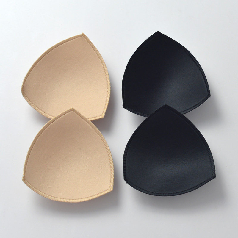 锁边封边运动文胸胸垫片 纯色黑色肤色海绵垫瑜伽服泳衣胸垫罩杯