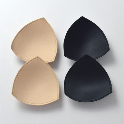 锁边封边运动文胸胸垫片 纯色黑色肤色海绵垫瑜伽服泳衣胸垫罩杯