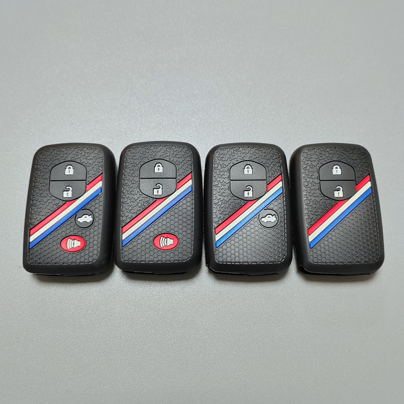 适用于丰田凯美瑞汉兰达普锐斯锐志霸道皇冠硅胶钥匙包汽车保护套