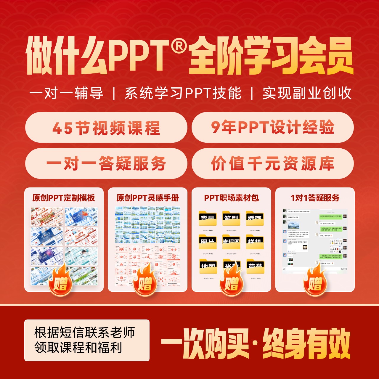 做什么PPT学习会员（长期有效+职场素材包+训练营）