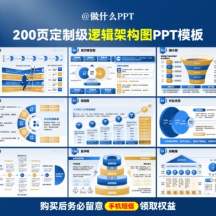200页定制级职场逻辑架构图PPT模板