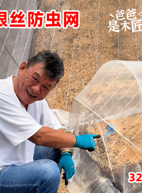 银丝防虫网32目种菜专用纱网菜地果园防害虫蔬菜防鸟网爸爸是木匠