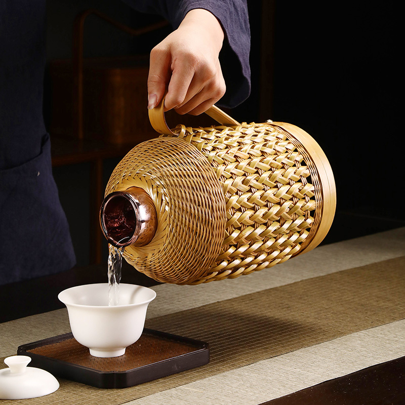 竹编热水瓶老式暖壶复古美观精致