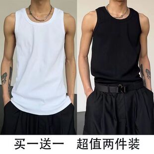 背心男士 宽松男生运动潮流韩版 无袖 夏季 男汗衫 美式 坎肩打底衫 新款