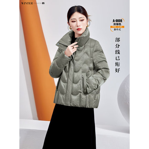 【翻新定制九成品羽绒服】女短款