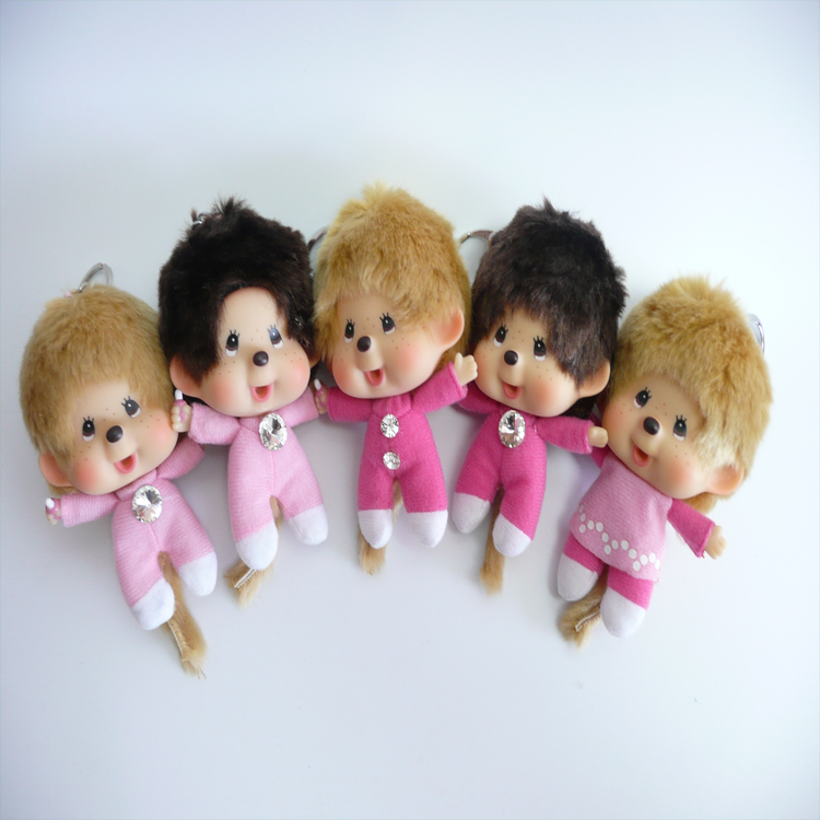 惊爆蒙奇奇装饰品背包挂件钥匙链卡通毛绒布艺类玩具时尚潮流礼物