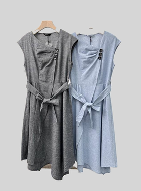 华系列XL11683品牌女装2024夏季新款气质连衣裙002X  H22007
