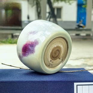 神垕钧瓷茶杯苗帅浩窑变茶器传统玉石厚釉手工缸杯喝茶品茶主人杯