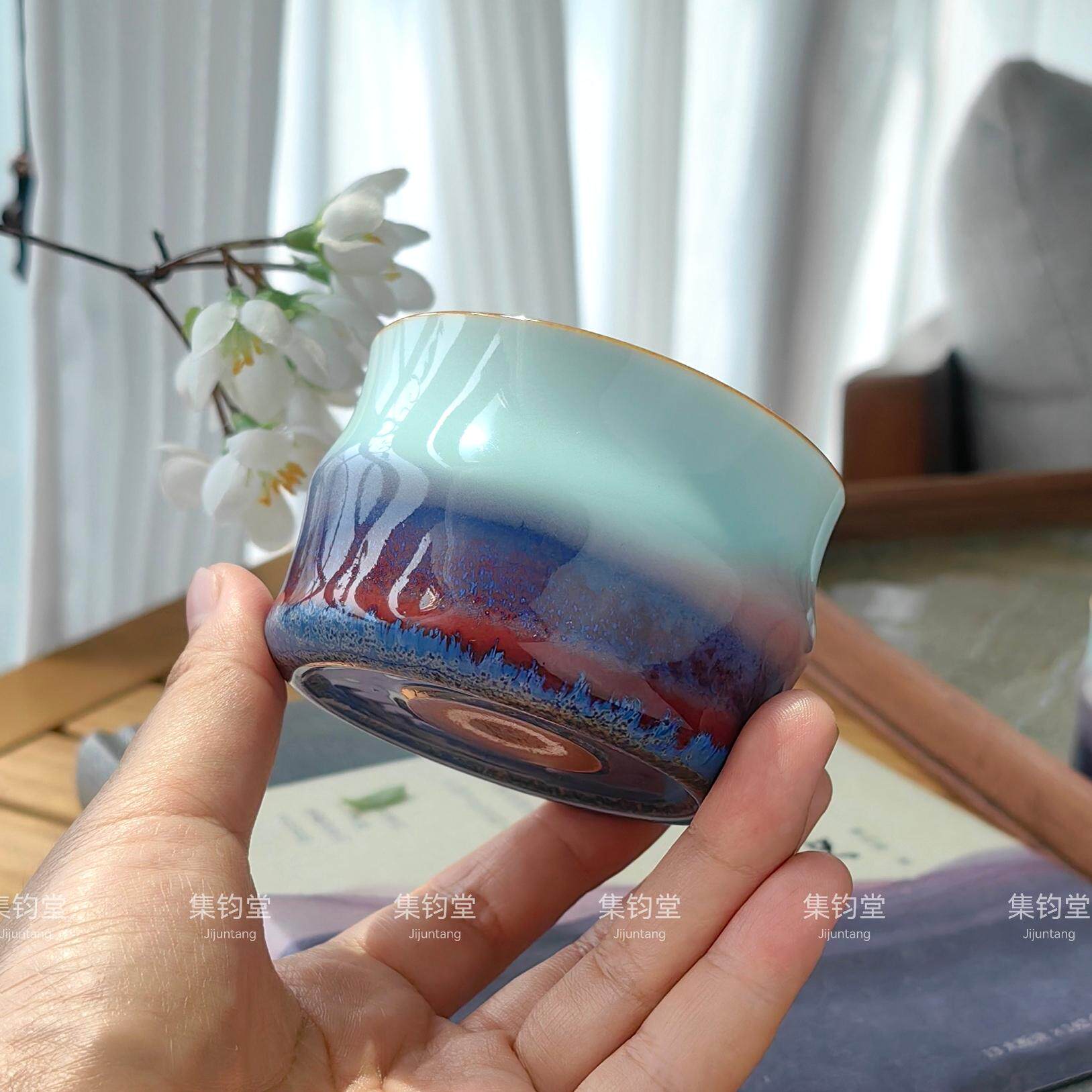 （非一物一拍）神垕镇钧瓷王彪手工茶杯品茗功夫茶具喝茶主人杯女