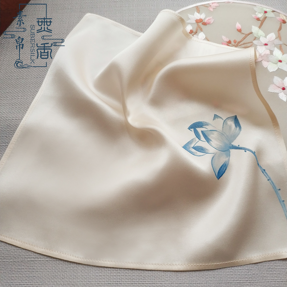 桑蚕素帛无香手工绘教师节