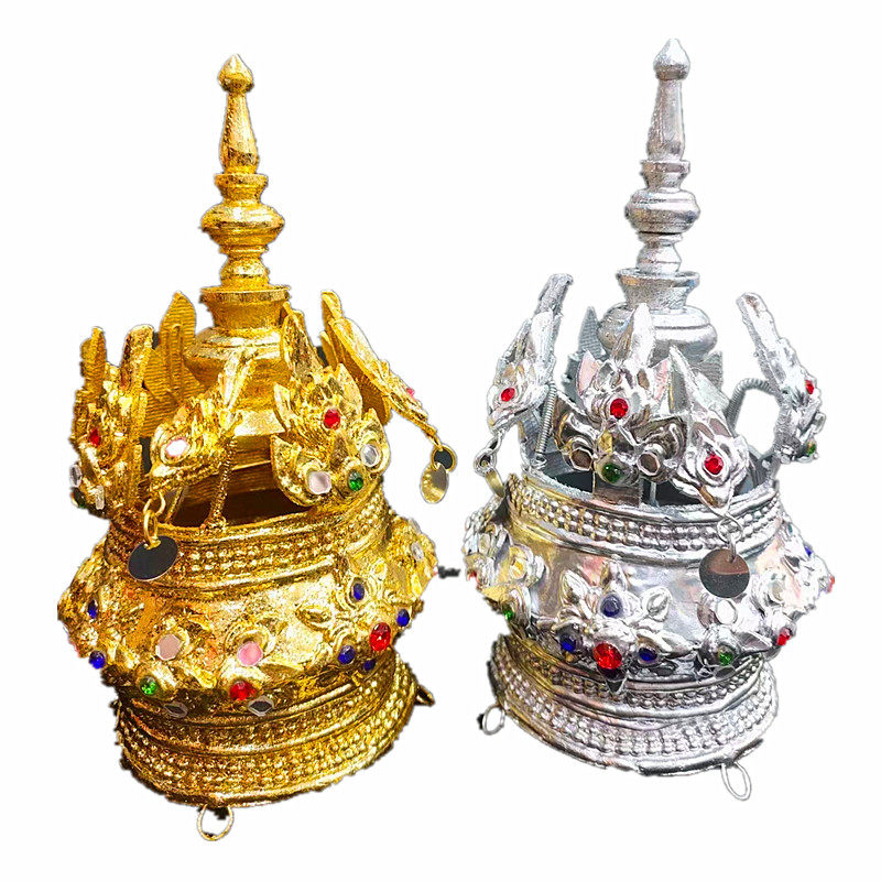 西双版纳傣族民族风头饰发饰泰国宝塔皇冠头钗发簪假发包旅拍写真