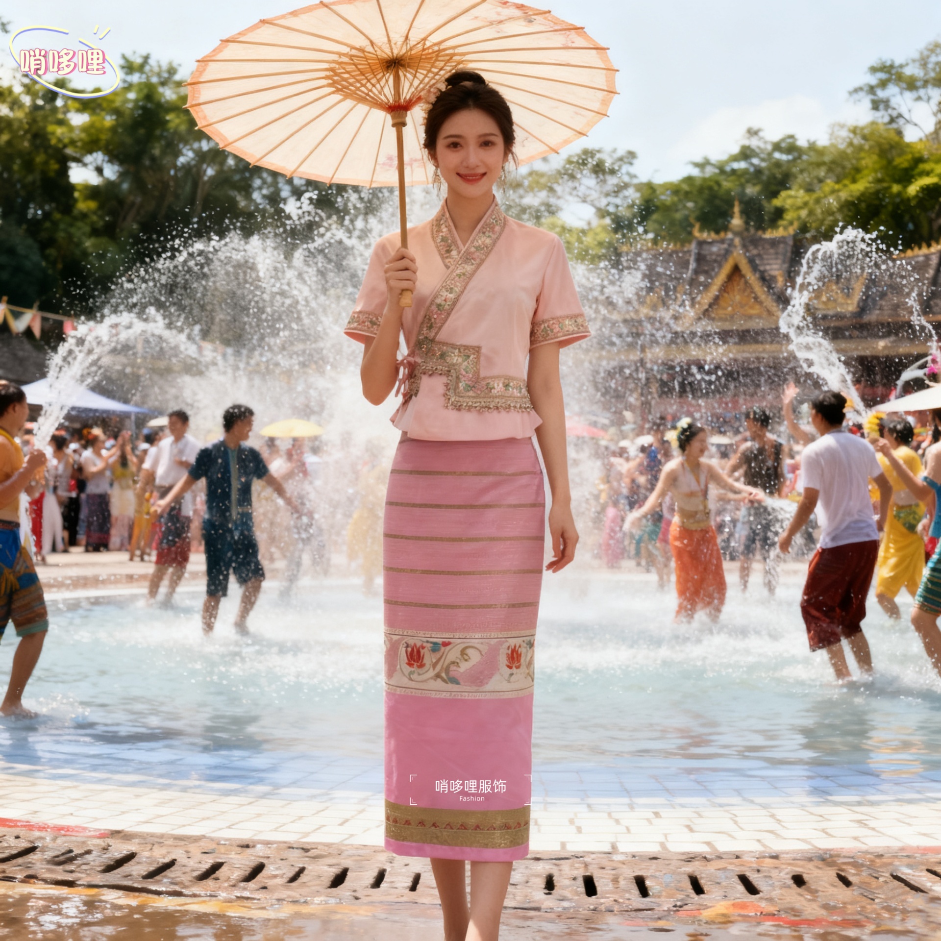 西双版纳傣族服装女新款短袖套装