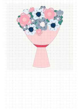 gykp4635妇女节通用卡片贺卡折卡迷你折卡小卡片空白卡片定制