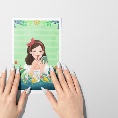 gykp4765妇女节通用卡片贺卡折卡迷你折卡小卡片空白卡片定制