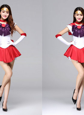 动漫美少女战士COSPLAY可定制儿童火星火野丽COS演出服裙子套装