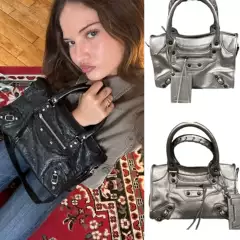 Vintage Rivet Motorcycle Bag for Women - ABG Style Y2K Bag, High-End Large Capacity Shoulder Handbag Crossbody Bag for Commuting