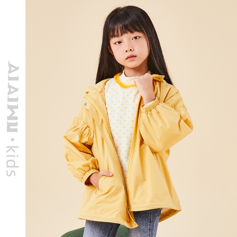 艾艾屋女童上衣秋季亲子纯色圆领打底衫长袖T恤KMAD38