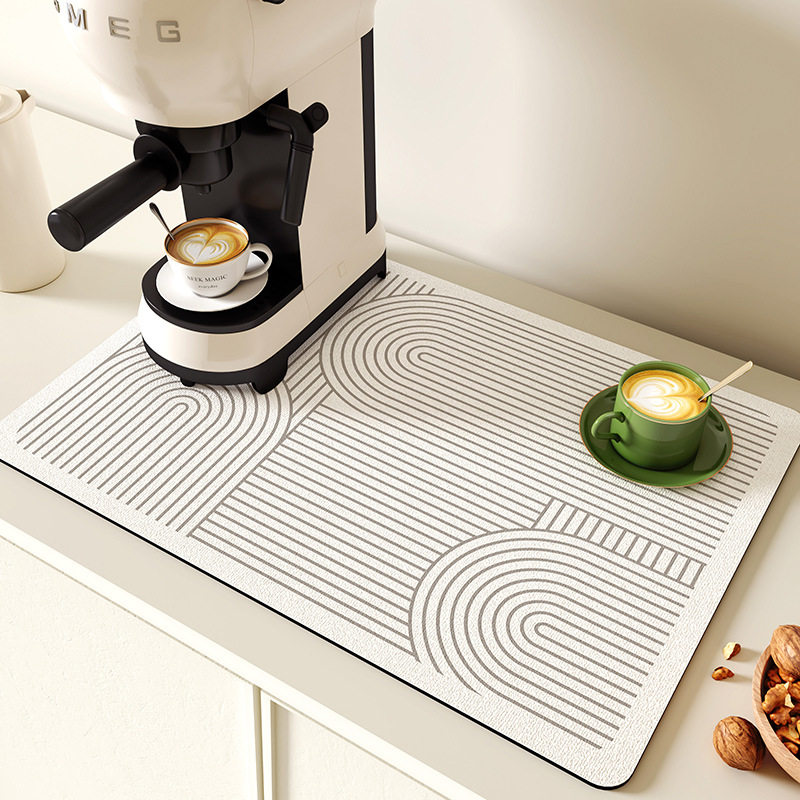 咖啡机垫防水简约厨房碗盘沥水垫台面硅藻泥吸水垫隔热垫吧台杯垫