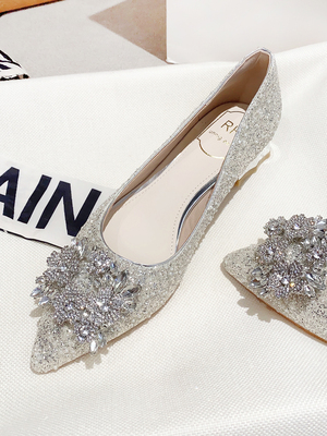 3cm不累脚配裙子订婚伴娘高级感