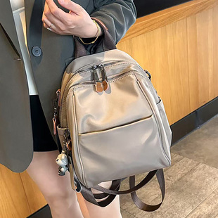 双肩女士高级感小众2026新款 旅游轻便高颜值牛津布女洋气百搭背包