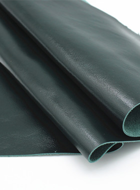 墨绿色油蜡皮牛皮皮料真皮头层牛皮整张牛皮裁剪沙发座椅床头面料