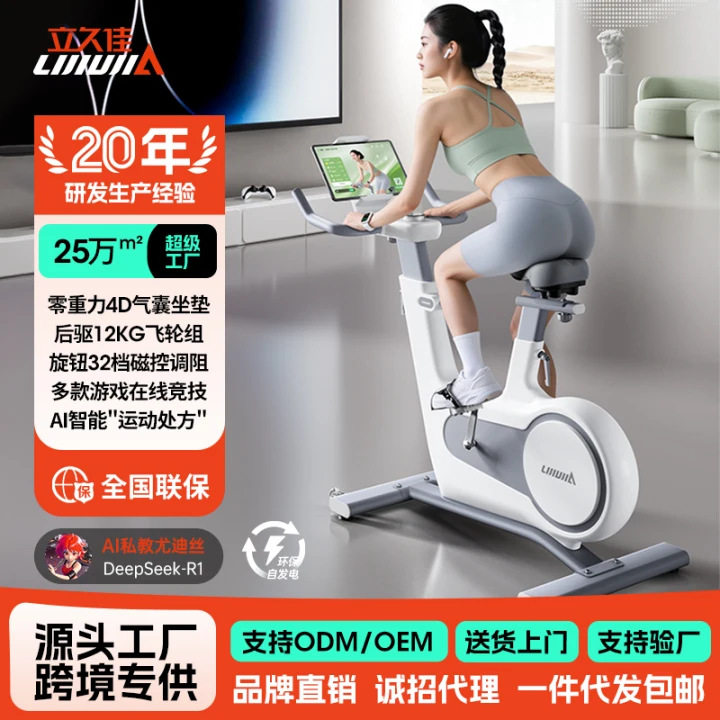 立久佳D580自发电动感单车家用减肥室内运动健身骑行竞速自行车