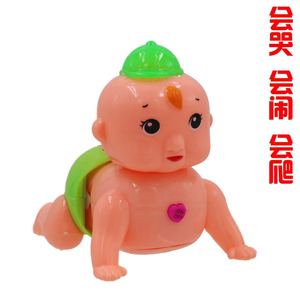 卡通音乐发光爬娃 会爬会叫爸爸妈妈 音乐闪光电动玩具