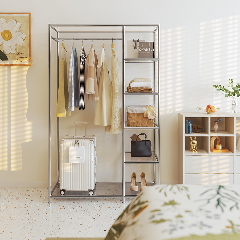 玻璃衣柜中古USM简易置物衣帽架