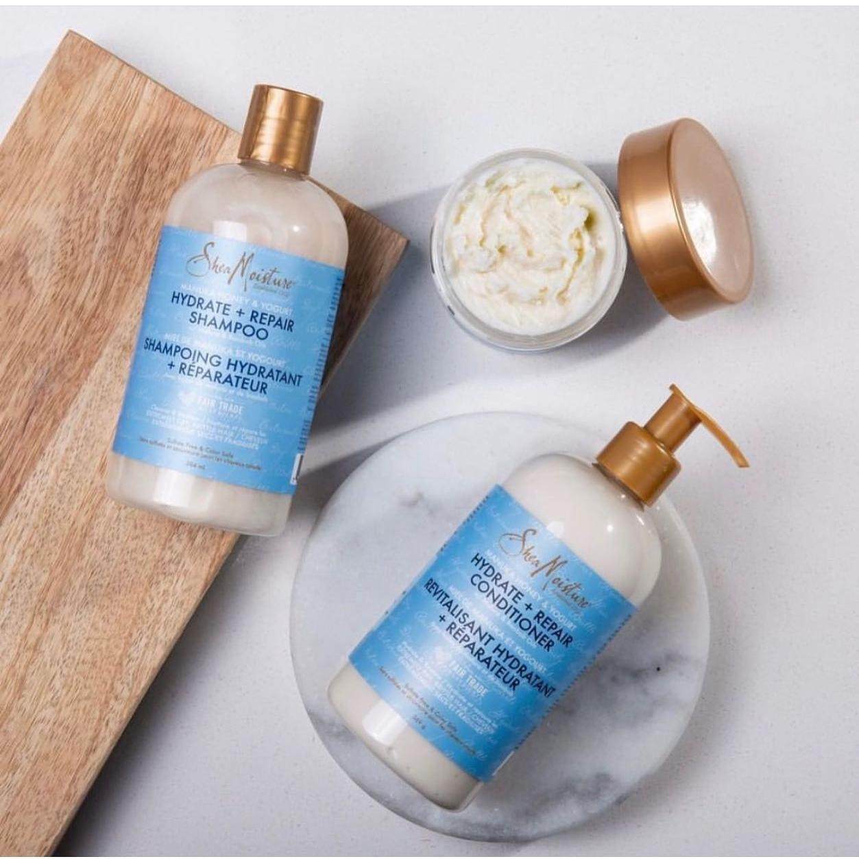 sheamoisture有机酸奶控油蓬松补水止痒洗发水384ml毛躁扁塌CGM